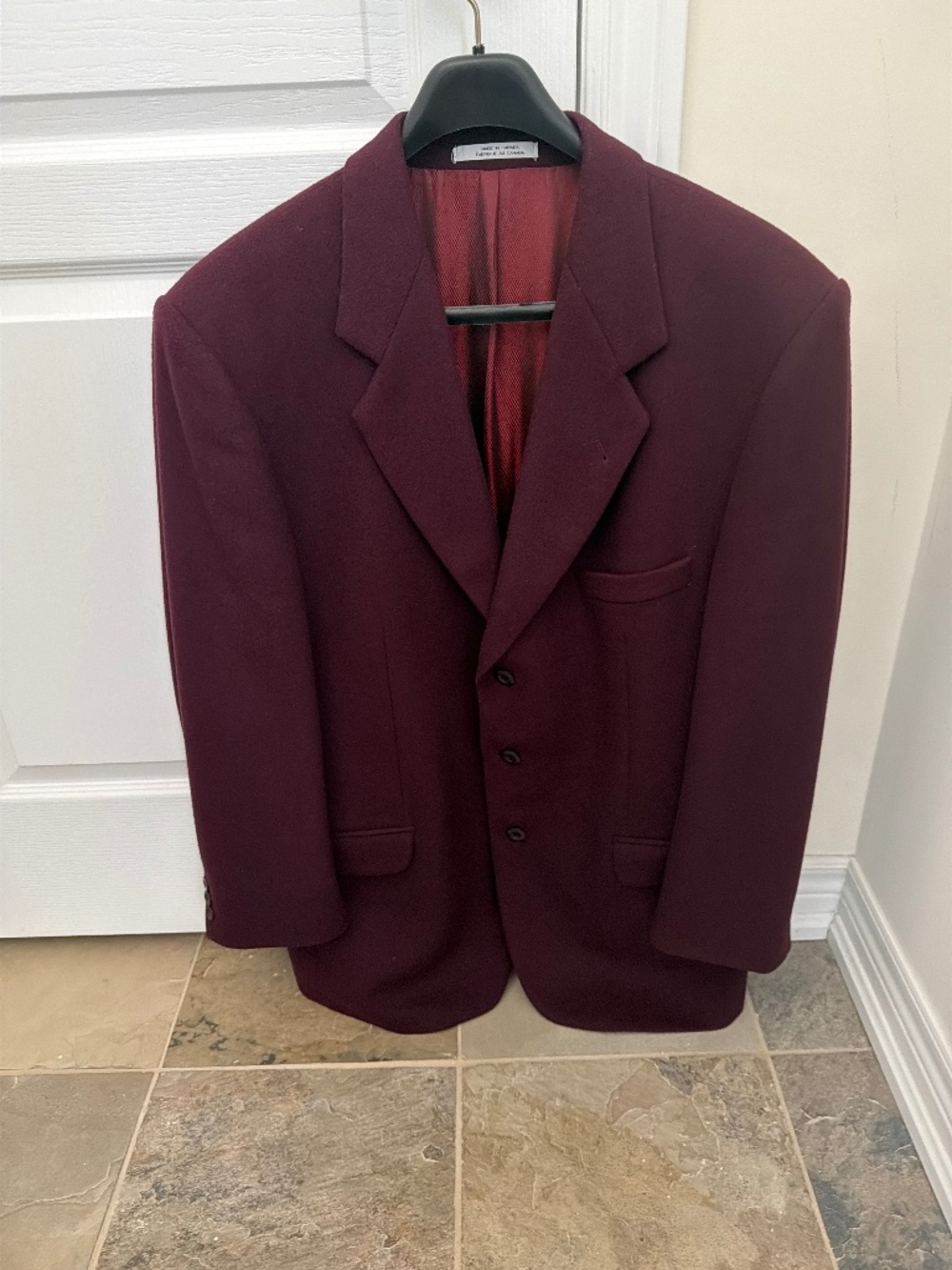 Burgundy Blazer in Wool and Cashmere - size 40R